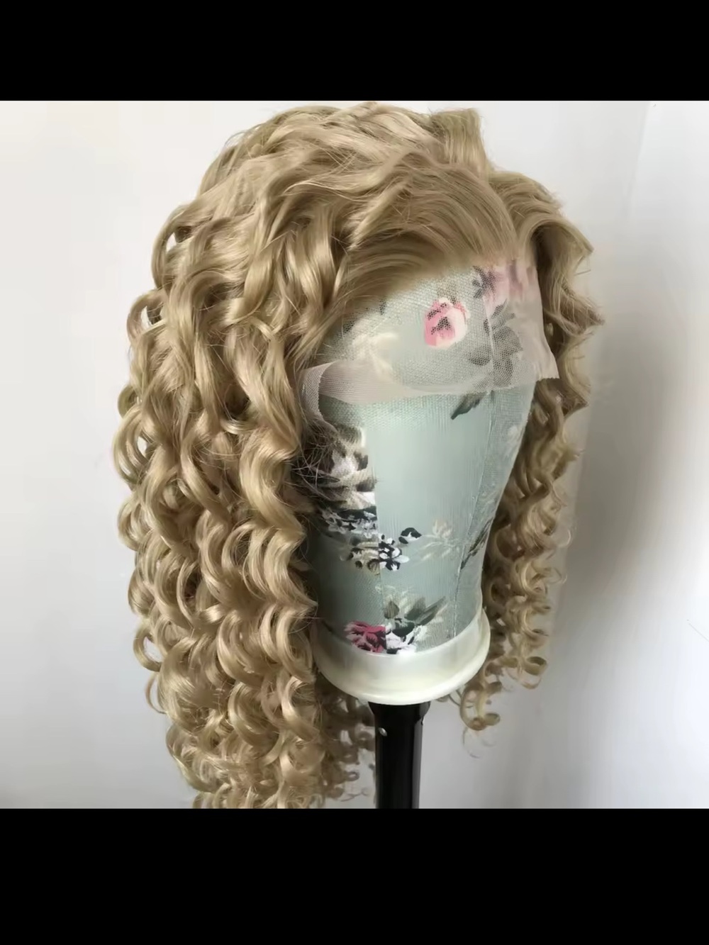 Blonde Deep Curly Lace Front Lolita Wig - Natural Honey Blonde - Picture 3 of 6